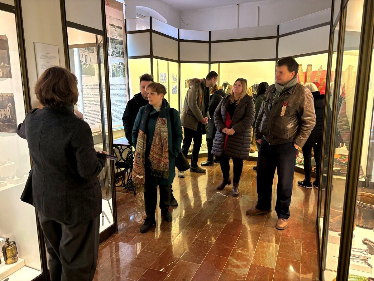 Participants exploring accessible heritage solutions at the park